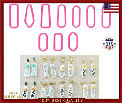 Polymer Clay Cutters Kit 10 Pieces Dangle Shape Basic Sculpting Tools