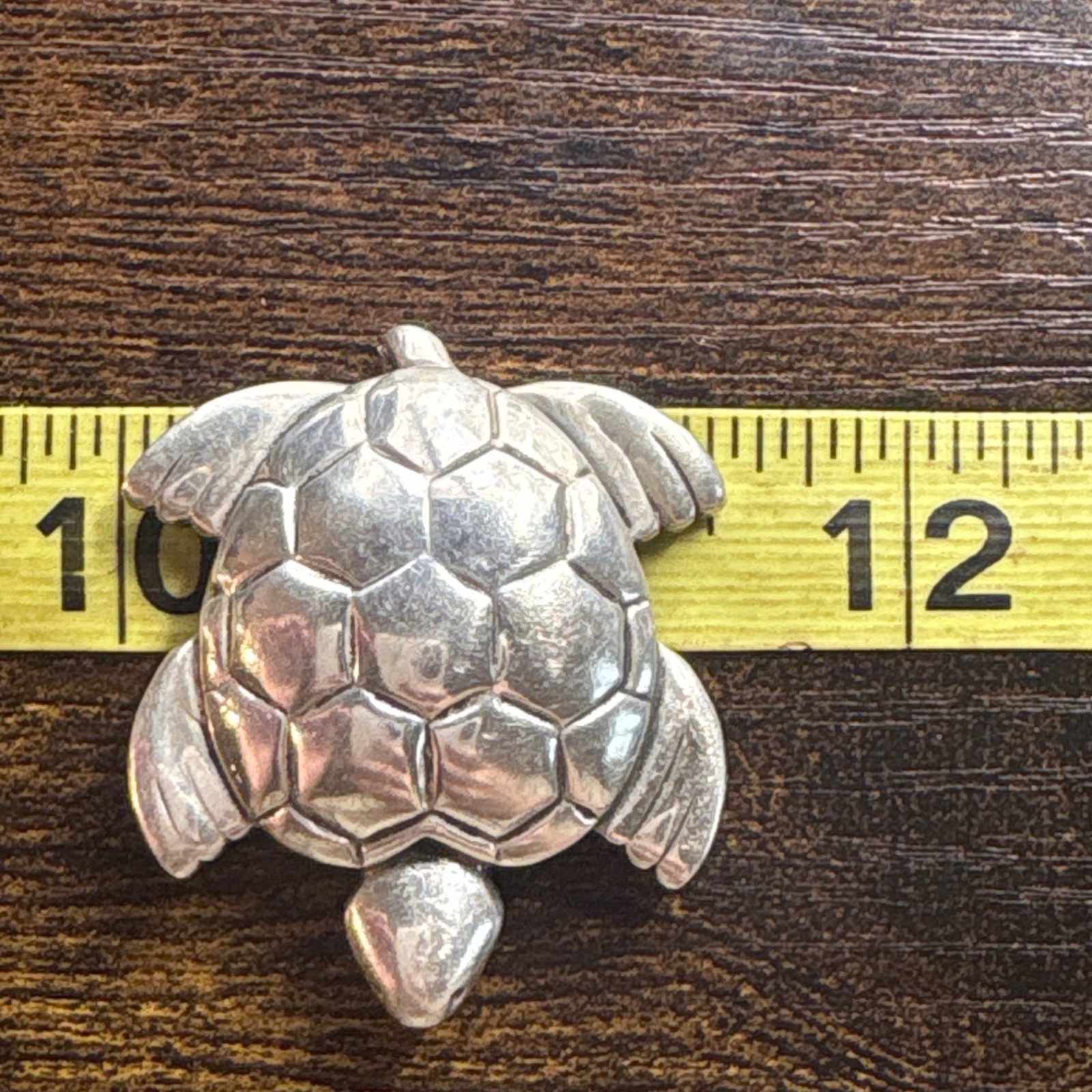 VTG Solid Sterling Silver 925 Turtle Design Brooc… - image 9