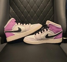 Air Jordan 1 Mid GS 'Barely Grape Purple Pink White DQ8423-501 Youth Kids 6Y