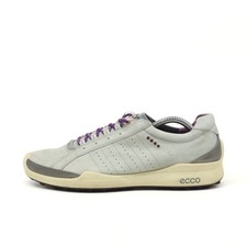 ECCO Damen Biom Yak Sneaker grau/lila Leder Atmungsaktiv, Komfortsohle EU 40