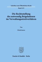 Die Rechtsstellung Des Notwendig Beigeladenen Im Verwaltungsstreitverfahren. Ulr