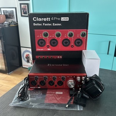 Focusrite Clarett 4Pre USB Audio Interface (großes Upgrade am Scarlett 2i2 etc.)