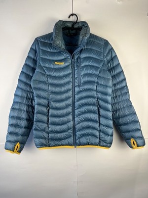 Bergans of Norway Women's Blue Outdoor Nylon Full Zip Down Puffer Jacket Size S