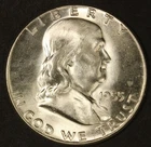 1955 50C Franklin Half Dollar- Choice Gem Bu- 957