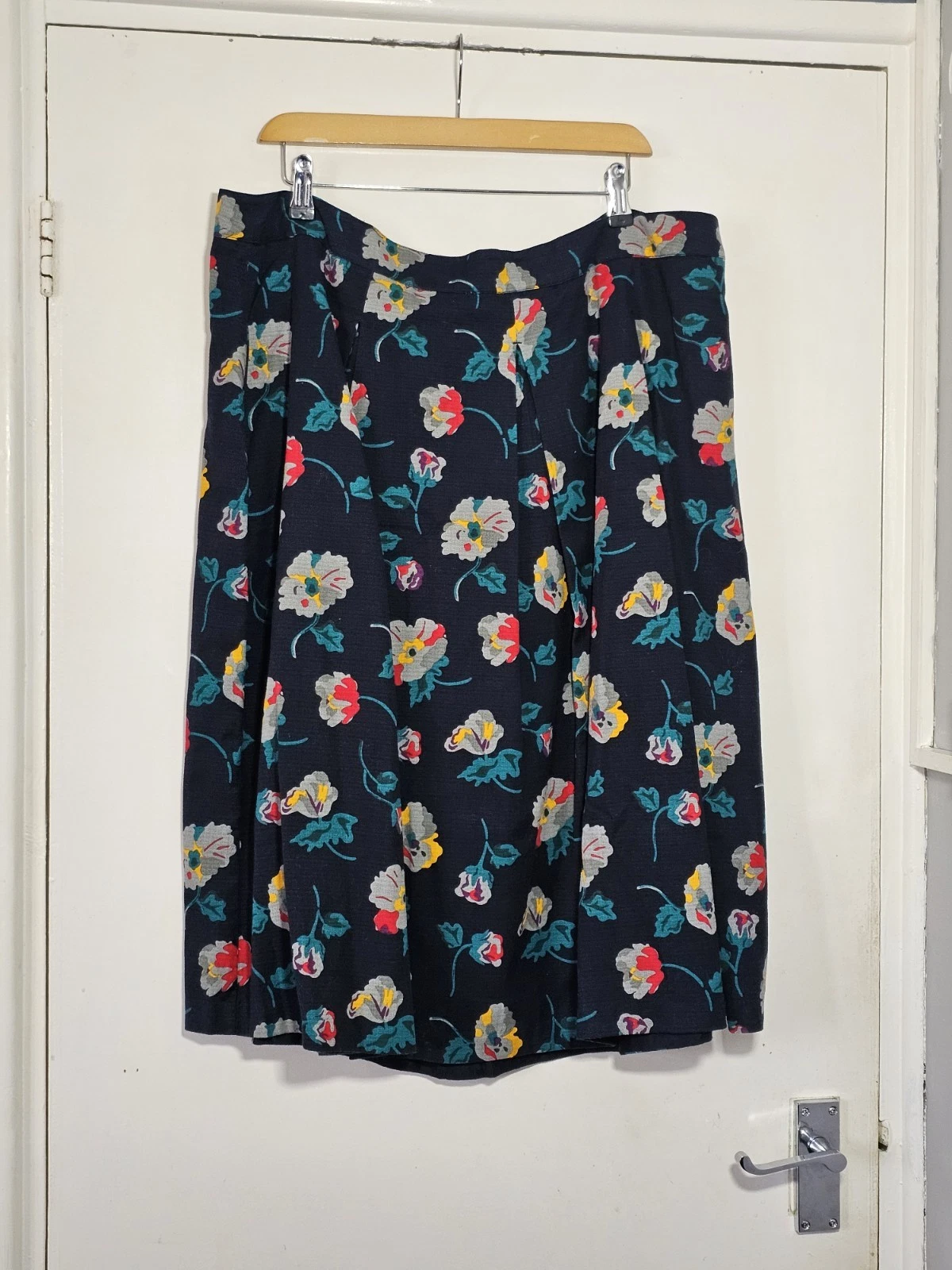 Seasalt Cornwall Photo Album Skirt Gouache Floral Dark Night Cotton UK 20 - BNWT