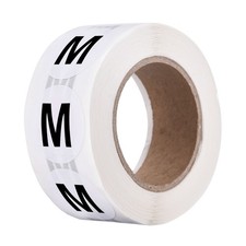 Clothing M Medium Size Sticker Label Coding Label 25mm/1inch Dia 1 Roll 500