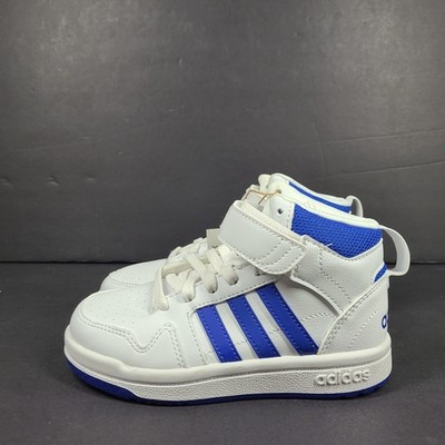 Adidas Kids' Postmove Mid K GW0456 Sneakers Shoes Cloud White Blue Sz 12K