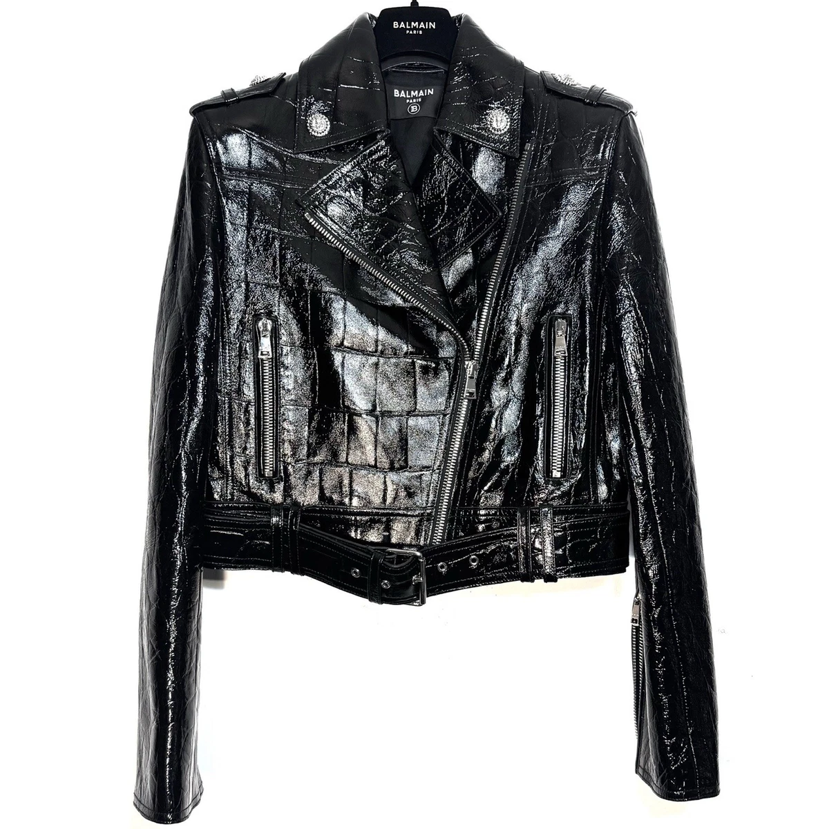 Balmain Leather Outer Shell Coats, Jackets & Vests for Women for