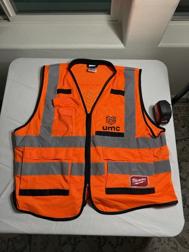 Milwaukee 48-73-5051 Orange High Visibility Performance Safety Vest L/XL