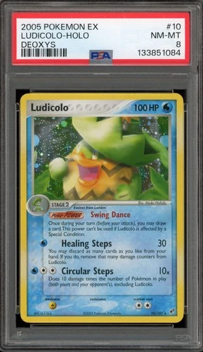Pokemon Ludicolo EX Deoxys Holo Rare #10 PSA 8