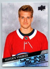 2020-21 Upper Deck #714 Hayden Verbeek Young Guns RC (ref 176674)