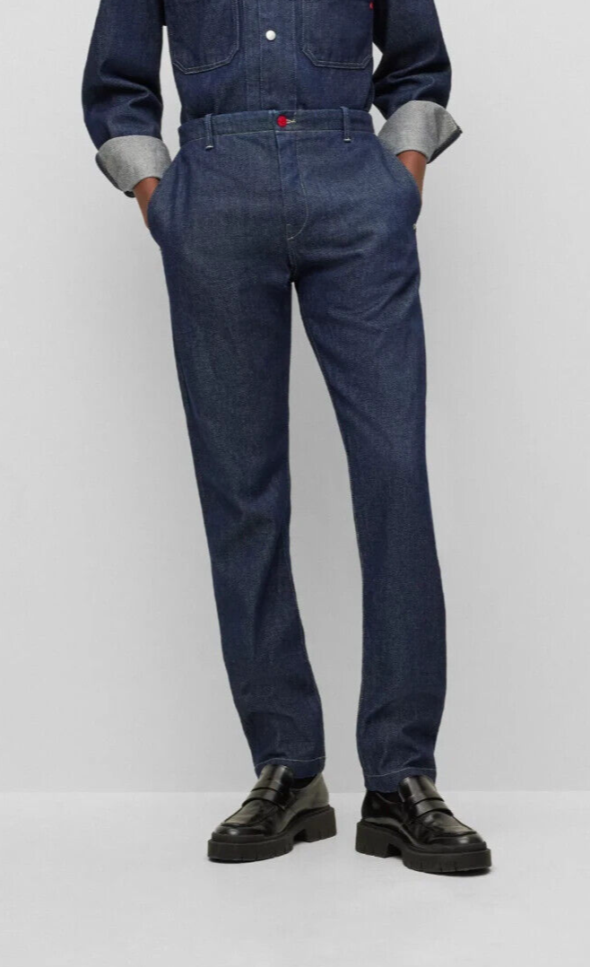 HUGO × REPLAY / ヒューゴ/ボトム/32/BLU HUGO REPLAY L72511 Mens Dark Blue Denim Boyfriend-Fit Jeans Size