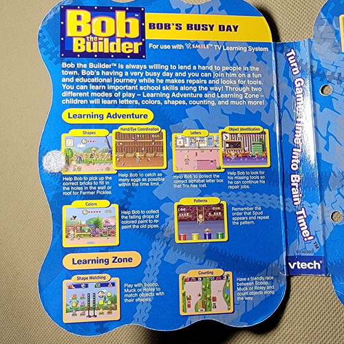 2 V.Smile Cartridges Bob the Builder Busy Day Cars Rev It Up In Radiator Springs - Picture 6 of 11
