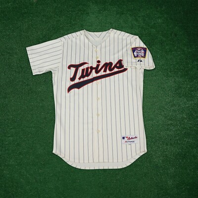 Maillot Minnesota Twins - Majestic - Blanc Rayures - Morneau 33 - Taille 46 - Enfant