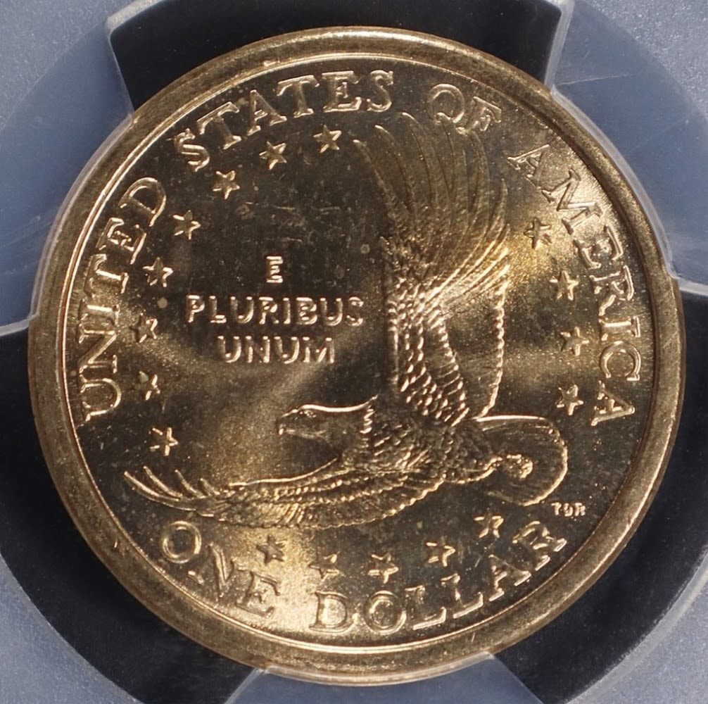 2000 P Sacagawea Dollar PCGS MS65 Wounded Eagle Error Variety FS