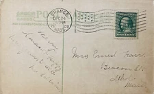 1909 POSTCARD POSTAL CANCEL~(A64)~ORANGE, MASS.