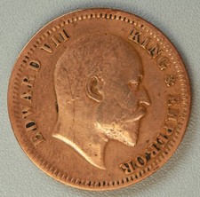 EDWARD VII ONE QUARTER ANNA COIN INDIA 1907