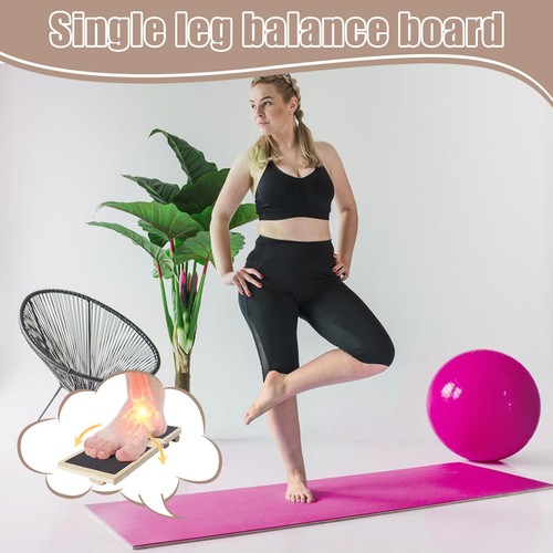 Single Leg Balance Board Wooden Ankle Foot Strengthener Trainer Balance Training - Picture 6 of 10
