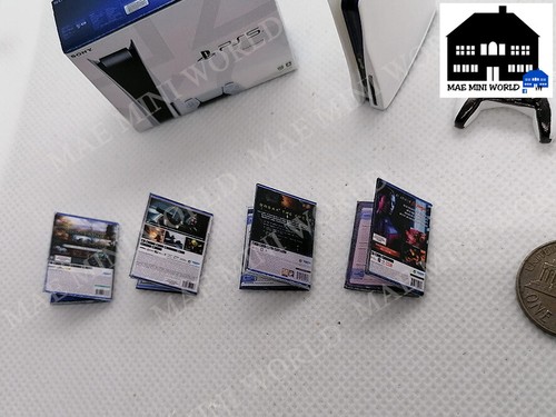 PS5, miniature console, 4 games and/or controller, With BOX. Handmade art. - Photo 2/15