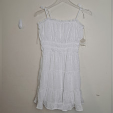 Altar'd State White Tiered Ruffle Fit & Flare Boho Flowy Sundress NWT Large