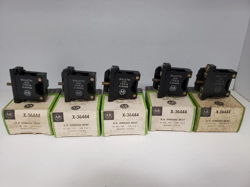 ALLEN BRADLEY X-36444 OVERLOAD RELAY MAGNETIC STARTER SIZE 0 & 1 (LOT OF 5) NIB