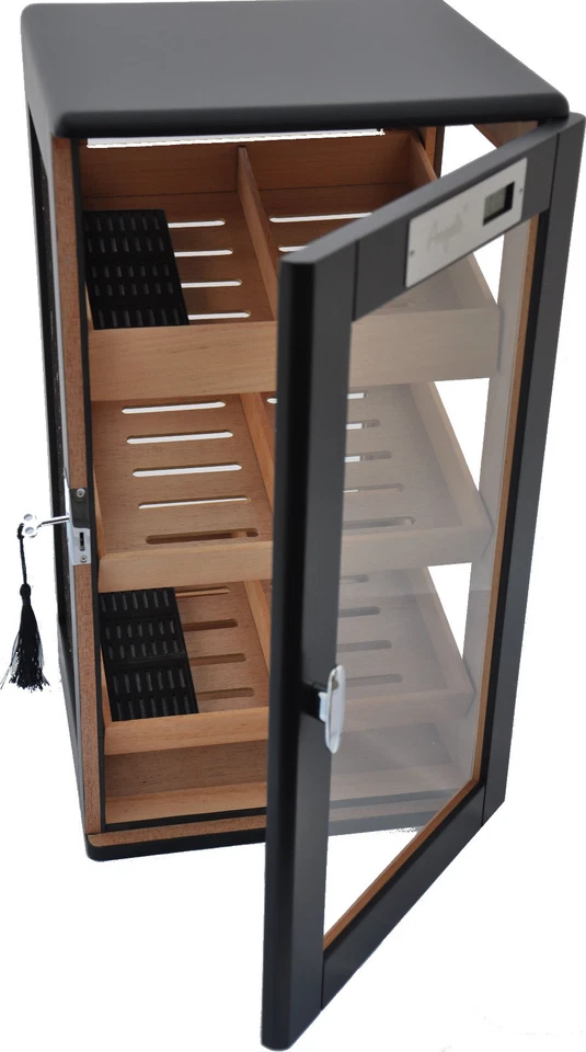 Humidorschrank für 75 Zigarren DIGITALES HYGROMETER glasscheiben humidor schrank - Bild 4 von 4