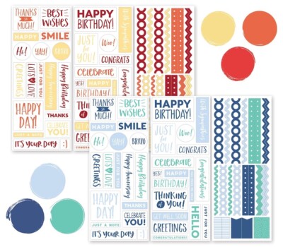 CREATIVE MEMORIES  HOW-DO-YOU- DO Warm& Cool Designer Stickers-6/pk!  NLA NEW