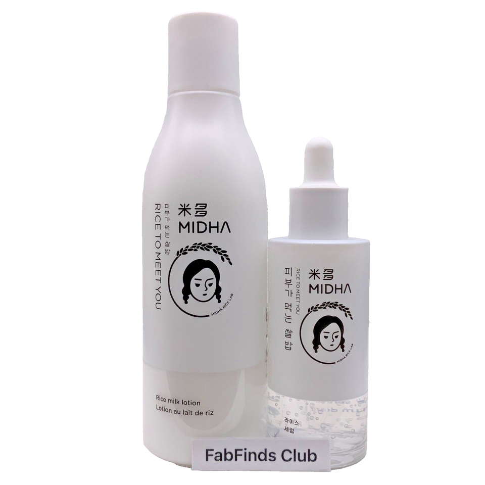 MIDHA Rice Serum & Milk Face Lotion Korean Beauty Moisturizer