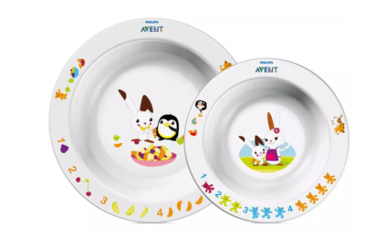 Philips Avent Schalen Teller Set ab 6  Monate rutschfeste Unterseite SCF708/00