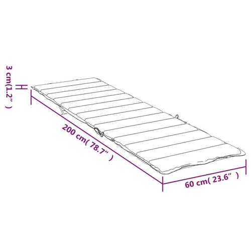 Sonnenliege Auflage Gartenliege Liege Polster Kissen Liegenauflage vidaXL - Bild 273 von 274