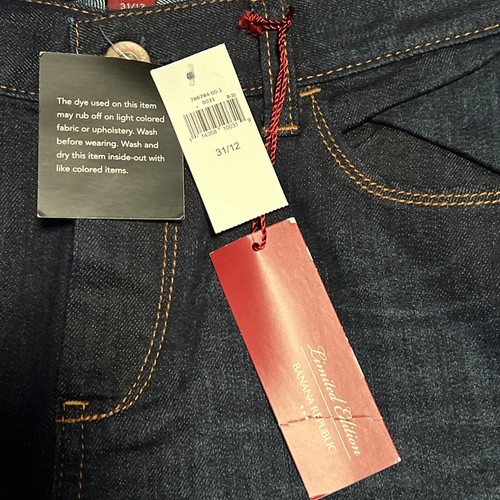 Banana Republic Limited Edition Red Label Dark Skinny Jeans Womens Sz 12 NWT - Picture 2 of 10