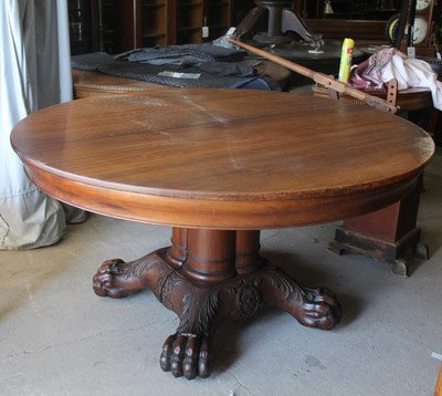 antique round dining table