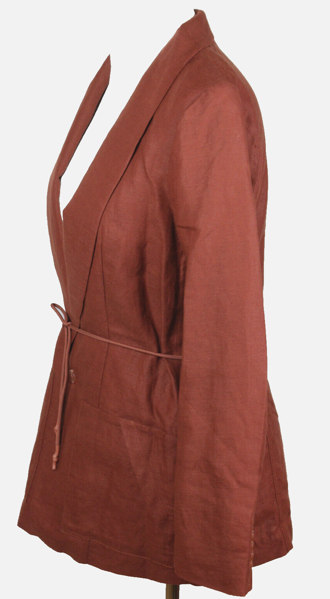 H&M Leinen Blazer in rostbraun Damen (36),neuwertig