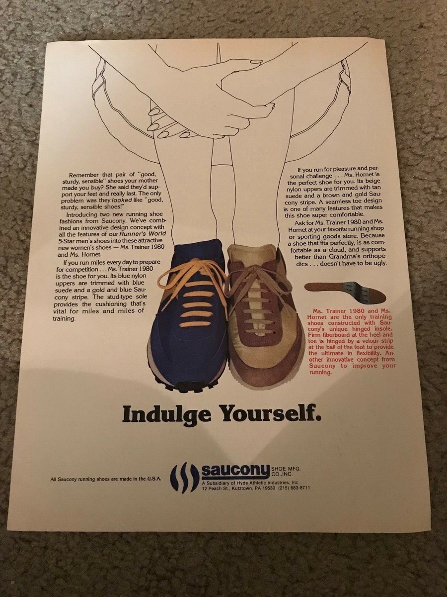 Vintage 1979 SAUCONY Running Shoes Poster Print Ad HORNET MS