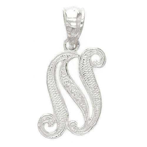 14k Yellow or White Gold Initial Letter I Alphabet A-Z Charm Pendant - Picture 138 of 256