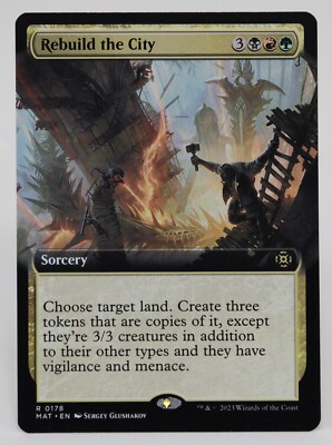MTG - March of the Machine: Rebuild the City - Extended Art R  The Aftermath M/N