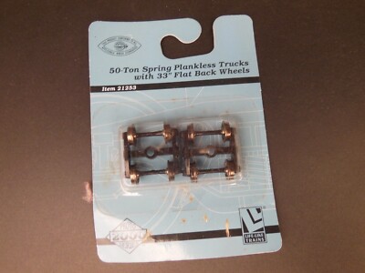 HO SCALE PROTO 2000 21253 50-TON PLANKLESS FREIGHT TRUCKS NOS
