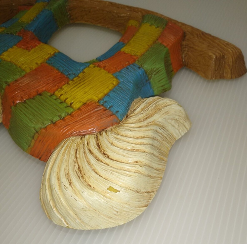 Vintage Patchwork Rocking Horse Hanging 1985 Wall Decor Foam Frankie’s Designs - Photo 6/12
