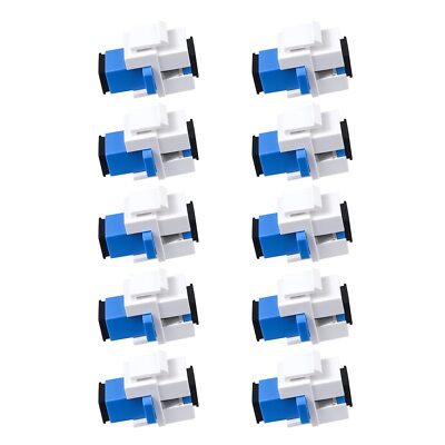 - 10 pcs Fiber Optic Coupler SC Keystone Jack Coupler SC Simplex Singlemode U...