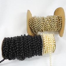 Perial Co 10 Yards Beaded Pearl Trim Strand 8mm Wide