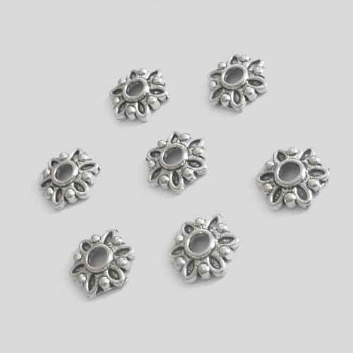 Perlenkappen Metall 7 mm Farbe Silber antik 100 Perlen Spacer nenad-design AN778 - Bild 5 von 11