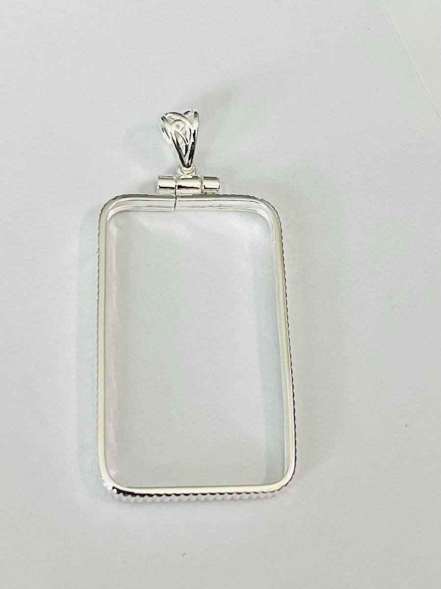 Sterling silver screw top Bezel frame For 1 oz ounce Credit Suisse