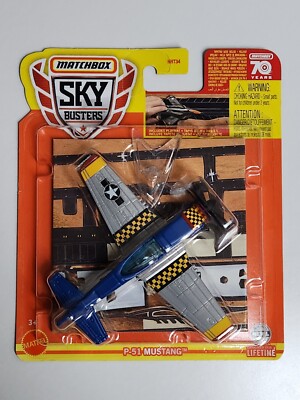 2023 Matchbox - Skybusters 2/32 P-51 Mustang Air Plane Collectible