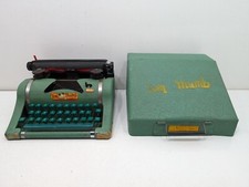 Antique 50s Green Tom Thumb Child’s Typewriter with Metal Carrying Case VINTAGE thumbnail