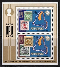 AITUTAKI Scott 103a Stanley Gibbons MS122 Souvenir Sheet Mint NH (1974)