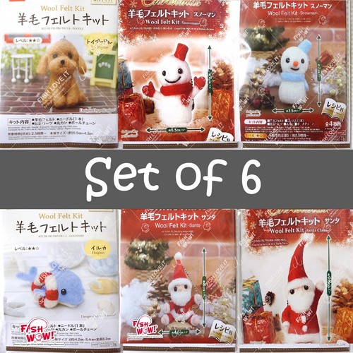 Wool Needle Felt DIY Aminal Kits Cat Dog Penguin Rabbit Panda Bear Dolphin Bird - Picture 29 of 35