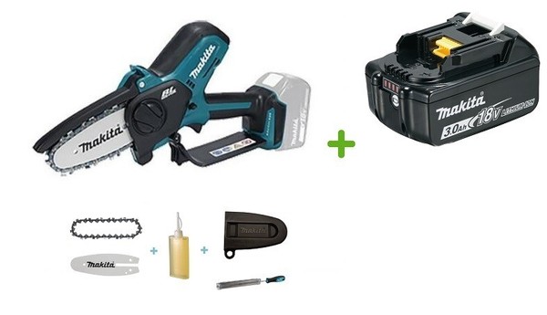 Makita DUC101Z Akku-AstsäGe 18V Mit Zugabe 1X Akku 3Ah KettensäGe 10Cm-image