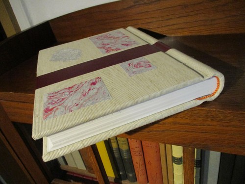 BLANKOBUCH GÄSTEBUCH Schöner HANDEINBAND Sprungrücken Buch HANDARBEIT Unikat - Picture 4 of 11