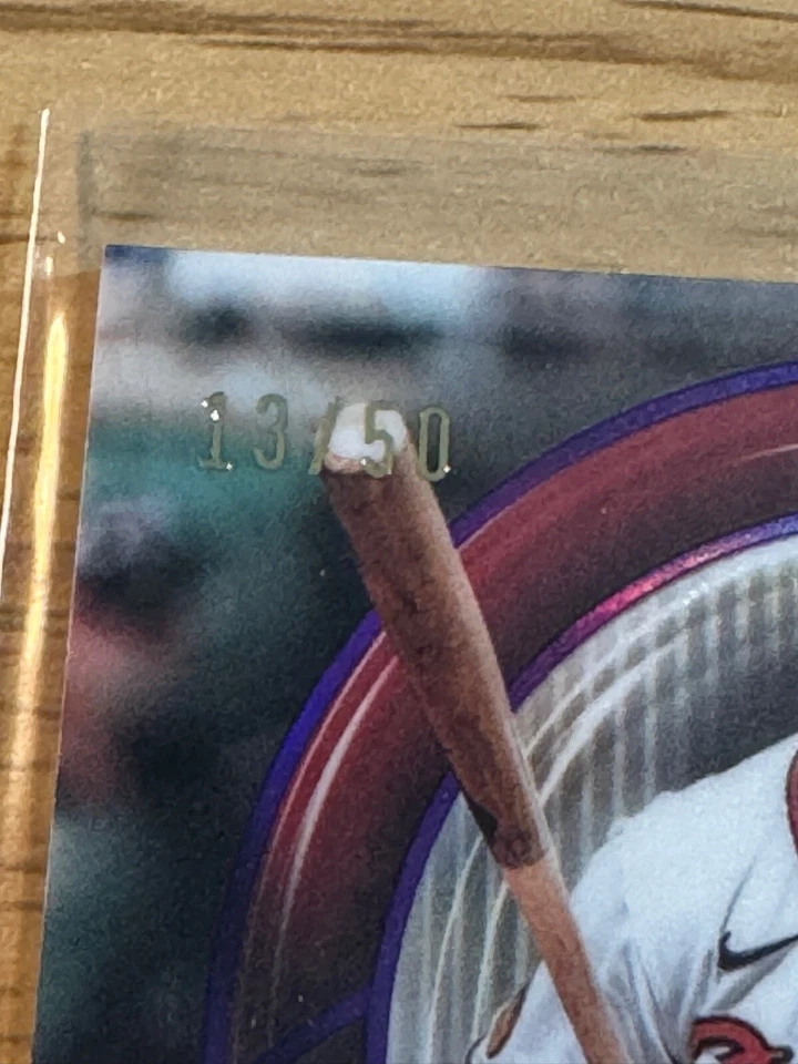 2024 Topps Tribute #2 Matt Olson Purple Parallel #/50 Braves - Image 3 of 4