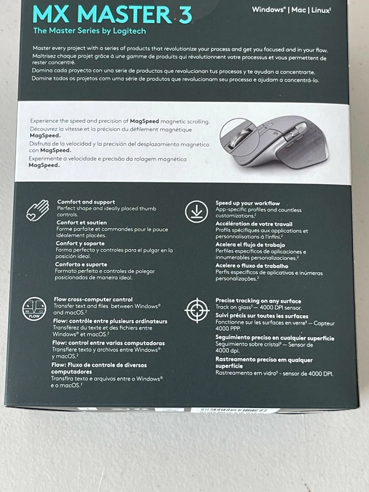 Logitech MX Master 3 Advanced Wireless Mouse W/ High-Precision Sensor Space Grey - Image 2 of 4